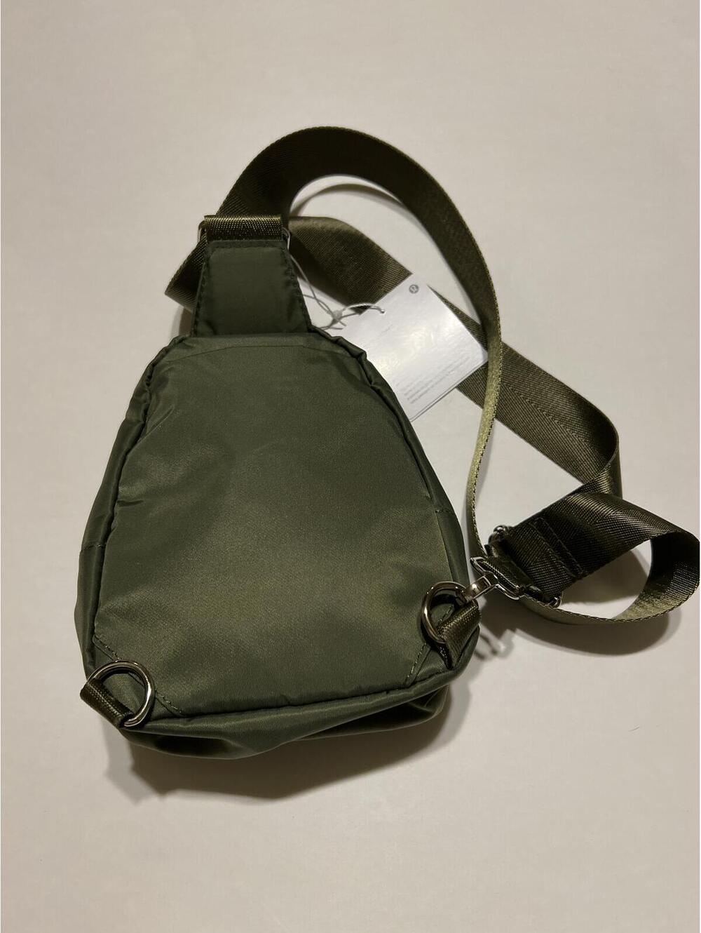 Lululemon Everywhere Small Sling Bag 2L Dark Olive Green - Picture 2 of 5